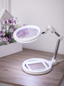 Лупа настольная с подсветкой на гибкой ноге Орбита INL53